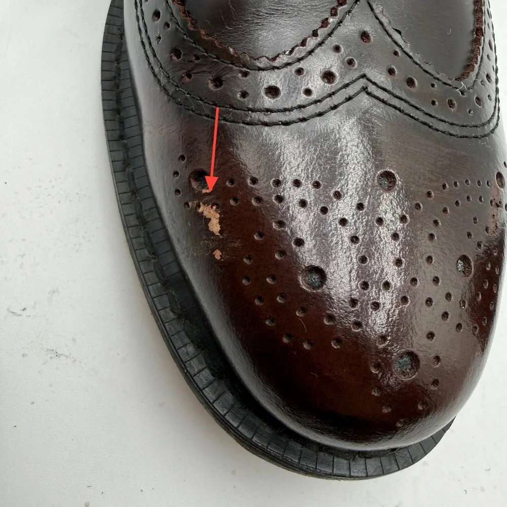 Mason Executive Imperials Wingtip Oxford Brogue Burgundy Men Size 13 E2